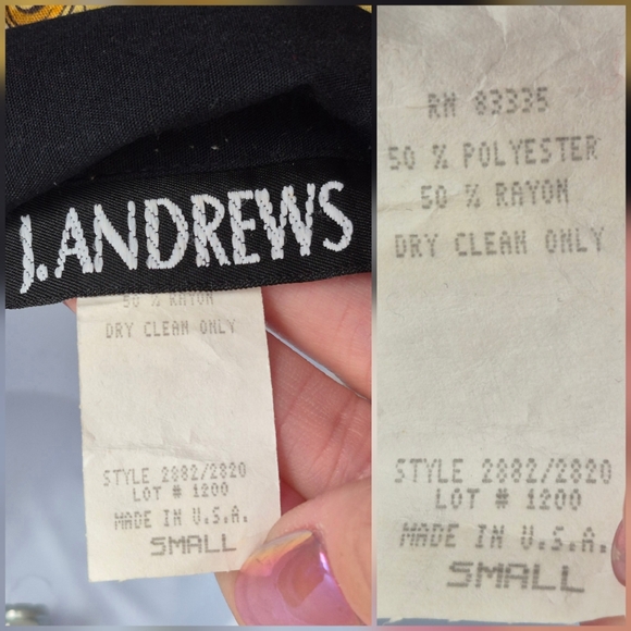 J. Andrews Vintage 2 Piece Shirt Shorts Gold Lion Clock Watch Print Womens Small - Picture 2 of 16